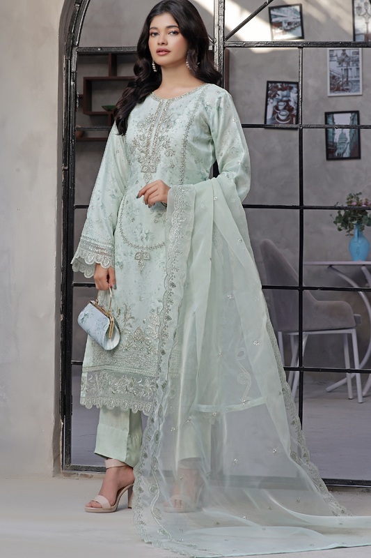 Zaib-o-Zeenat | Dressline | Naaira | Organza-3PC