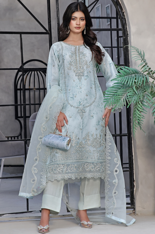 Zaib-o-Zeenat | Dressline | Naaira | Organza-3PC